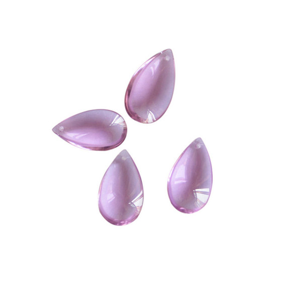 38mm Lilac 10PCS Crystal Smooth Water Prism Pendant Decorative Fittings For Household Bathroom Fixtures Sell Like Hot Cakes