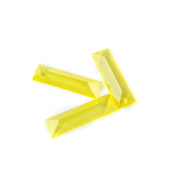 100PCS Topaz 22*76mm Two Holes Crystal Triangle Prism For The Family Living Room Lights Are Beautifully Hung Hot Sales