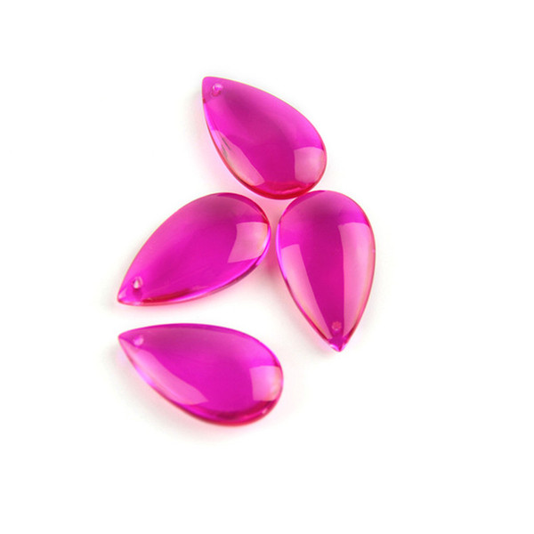 10PCS Fuchsia 38mm Glass Waterdrop Chandelier Pendant For Family Living Room Lighting Decorations Sell Like Hot Cakes