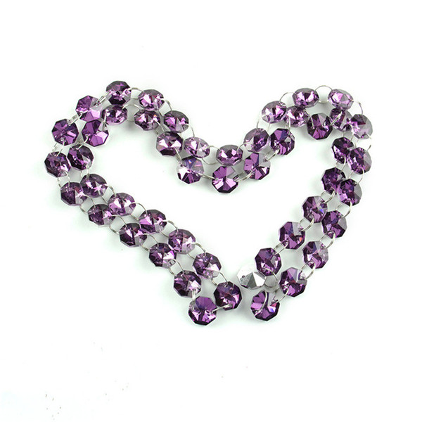 Amethyst With Silver Back 14mm Crystal Garland Strands With Silver Ring For Domestic Sitting Room Is Exquisite Adornment Sell Like Hot Cakes