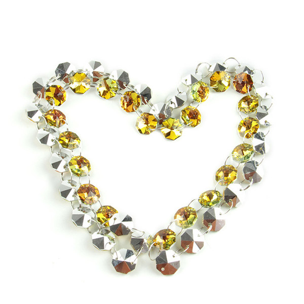 Hot Selling A1 Color 14mm Crystal Garland Strand Bead Chain 50meters/Bag For Home Decor Birthday Gift Fine