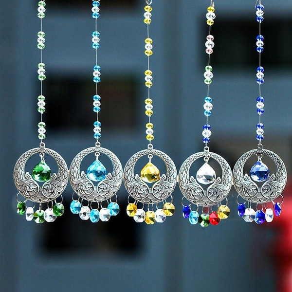 5PCS 20mm Hanging Window Rainbow Crystal Suncatcher Ball Prisms Feng Shui Pendulum Pendant Home Decor W031-20mm