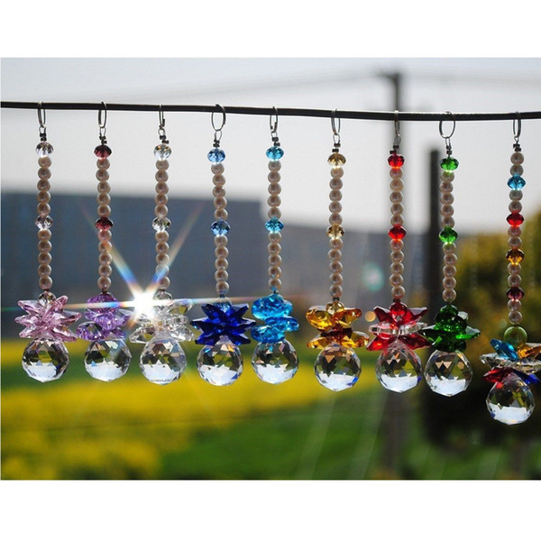 10PCS Hanging Window 20MM Crystal Feng Shui Ball Pendant Suncatcher Ornaments Angel Home Decor Gift W027-20mm