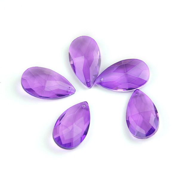 10pcs 38mm Violet Crystal Net Shape Prism Pendant For The Family Bedroom Is Decorated With Decorative Chandeliers Best Seller