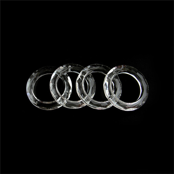 10pcs Transparent 50mm Crystal Rings Shape For Domestic Sitting Room Lamp Is Acted The Role Of Elegant Adornment