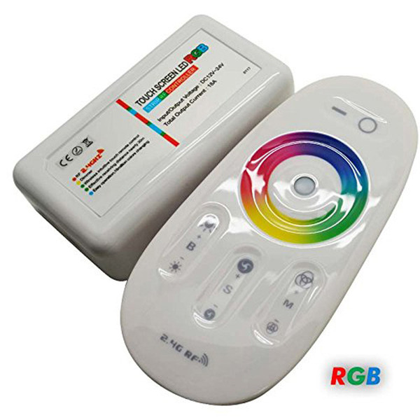 DC12-24A 18A RGB RGBW led controller 2.4G touch screen RF remote control for led strip/bulb/downlight