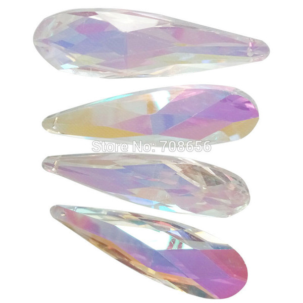20pcs Crystal WATERDROP Pendant 76mm AB CLEAR TEARDROP PRISM Suncatcher Chandelier Crystal Diamond Pendants lamp chandelier