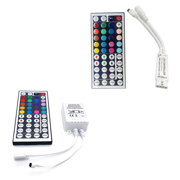 Wholesale- DC12V 6A Mini 44Key IR Remote Controller for 5050 3528 SMD RGB LED Strip Lights Free Shipping