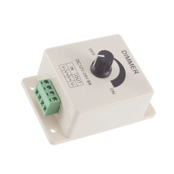 DImmers 12V 8A Rotary LED Dimmer Switch Brightness from 0% to 100% Single Color Adjustable For LED Lights Strips Dimmer