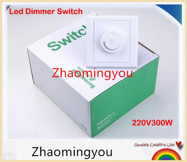 1PCS Free shipping LED Dimmer Switch 220V 300W Brightness Driver Dimmers For Dimmable LED lighting lamp