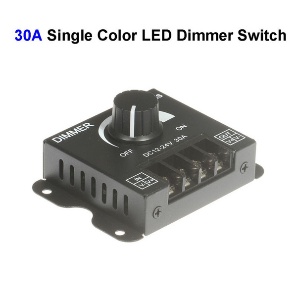 30A 360W LED Single Color Dimmer Switch Brightness Controller for DC 12V 24V 5050 5630 5730 3014 4014 2835 8520 LED Strip Light