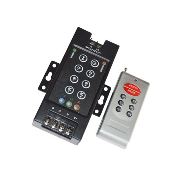 Free shipping RF 8-key RGB LED Remote Control LED RGB Switch DC12V-24V Wireless Controller Remote Controller LLFA