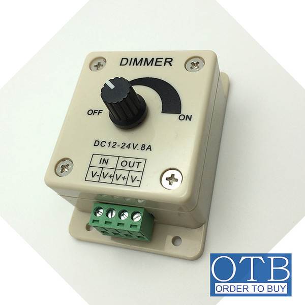 Order to buy LED Dimmer 12V 8A Single Color Knob Controller for 3528 5050 5630 3014 Warm Cool White LED Strip Lights