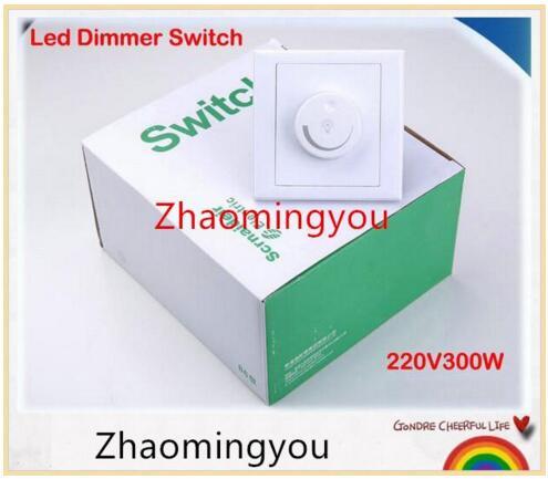 YON 1PCS Free shipping LED Dimmer Switch 220V 300W Brightness Driver Dimmers For Dimmable LED lighting lamp