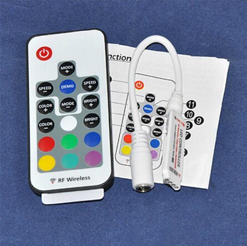 50set/lot DC 5-24V 10keys mini Wireless Remote Controller Mini Controller Dimmer for RGB Color LED Strip 5050 3528