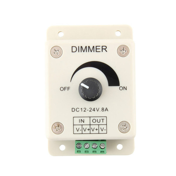 Led dimmer DC 12-24V 8A 96W PIR Sensor Light lamps Switch Dimmer Bright Brightness Adjustable Controller Single Color LED controller 100pcs