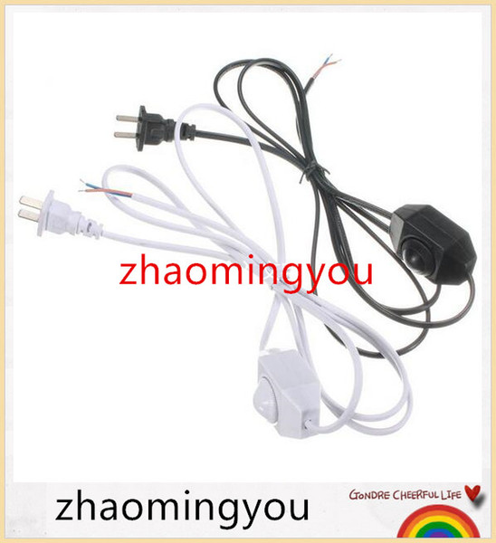 New Arrival 1.8M White Black No Polarity AWG Switch Dimming Cable Light Modulator Lamp Line Dimmer 110-220V