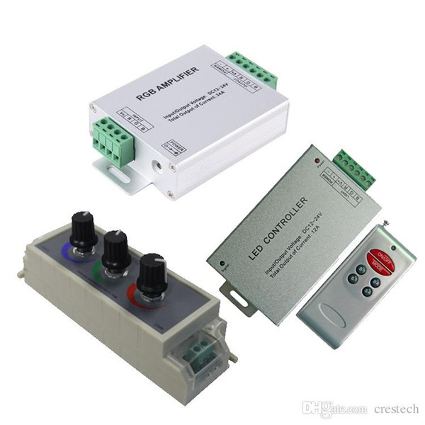 Led RGB Amplifier / PWM Dimmer / RF Controller Input dc 5v 12V 24V 24A Signal Repeater 120w 288w 576W for 2835 5050 lights