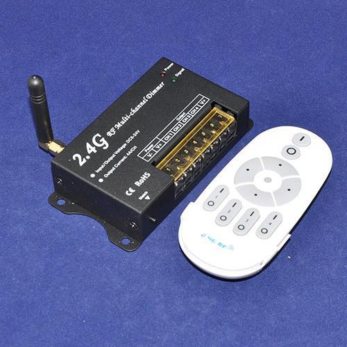 DC12-24V multi-channel 4channels 16A led dimmer with 2.4G RF wireless remote controller for led strip light single color 5050SMD