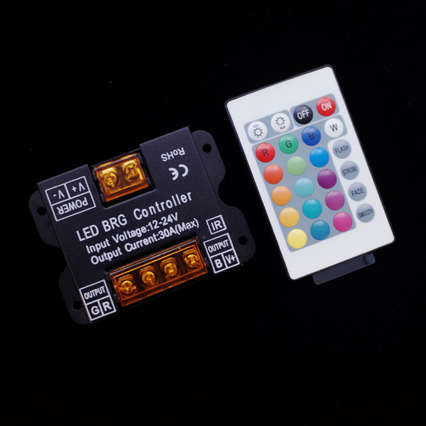 24 Key Infrared IR Remote Led RGB Controller DC12-24V 30A RBG controller Led Dimmer for 5050 3528 2835 RGB led strip lights tape