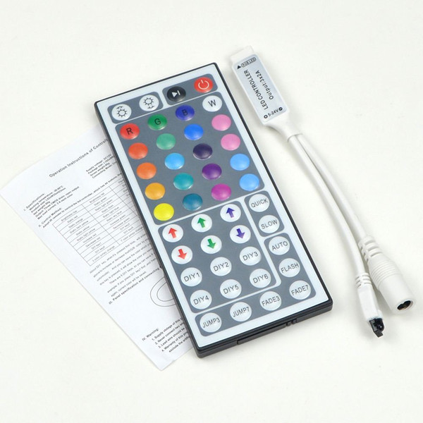 1pcs 12V 44 Keys RGB Colors Dimmer IR Remote Controller for SMD 3528 5050 RGB LED Strip Lights