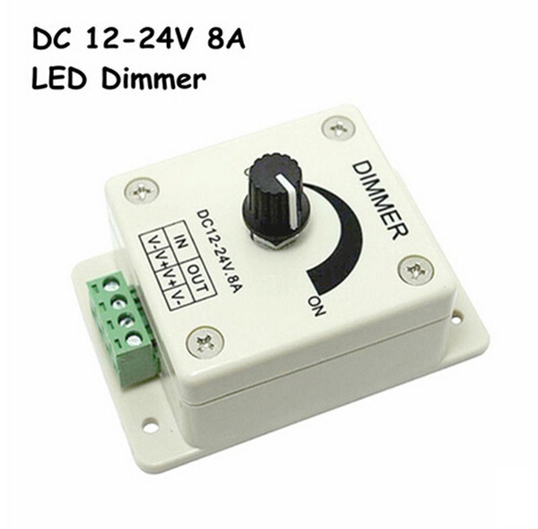 Led dimmer DC 12-24V 8A 96W Light lamps Switch Dimmer Bright Brightness Adjustable Controller Single Color LED controller