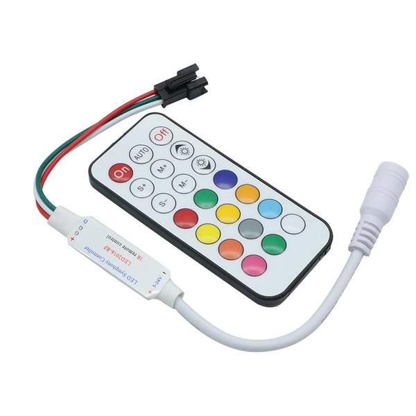 Edison2011 DC5V 12V Led RGB Controller 300 kind of changes Wireless RF Digital Dream Color for WS2812 WS2811 LED Strip Lights Tape