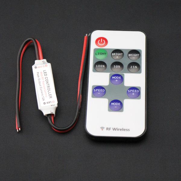 10 piece Mini RF LED Controller Single Color With Wireless Remote Control Mini Dimmer for 5050 / 3528 Led Strip Lights 5-24V