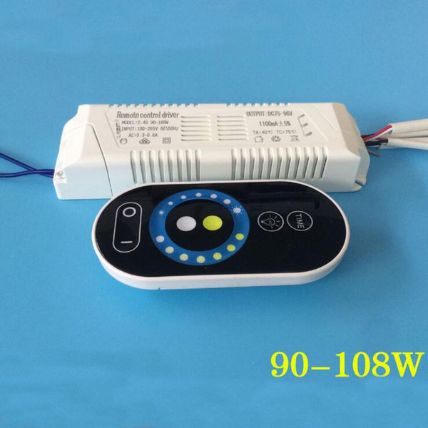 90-108W White + Warm White Dimming Driver 4-wire LED Drive Touch Remote Control Dimmer for Ceiling Lamp 220V