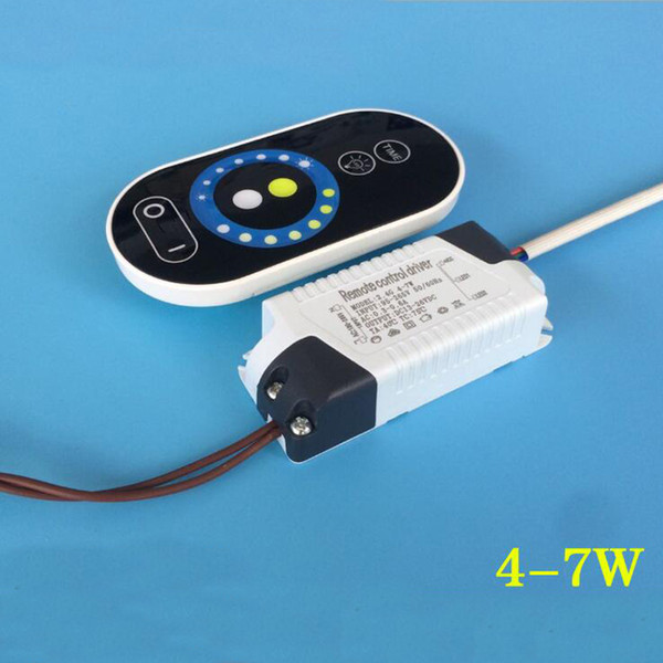 4-7W Intelligent Touch Remote Control Driver Dimming 220V White + Warm White RF Transmission Tech Dimmer Drive