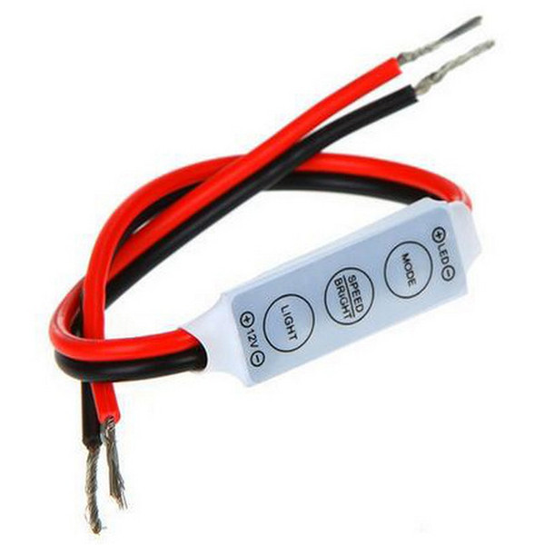 3 Keys DC 12V Mini LED Strip Light Controller for 5050 3528 SMD LED Strip Lights Dimmer