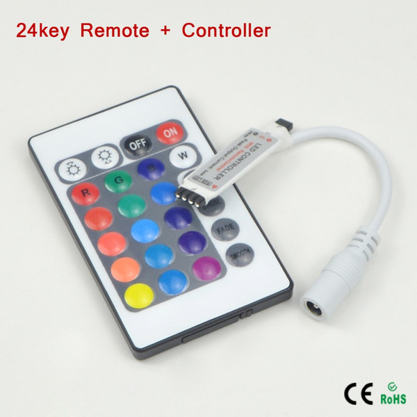 1Pcs DC 12V 24 Keys IR Remote Controller / Control RGB Colors Dimmer For SMD3528 SMD5050 LED Strip light