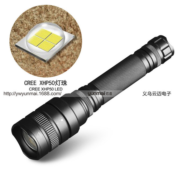 New Pattern Xhp50 Light Zoom Long Shots Led Aluminium Alloy P50 Flashlight