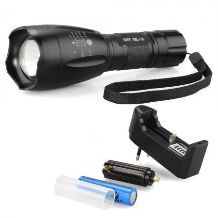 CREE T6 LED Flashlight Torch Lamp Flashlight 1800LM 18650/3AAA EU charger Zommbar