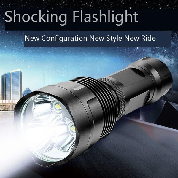 New Pattern Light Aluminium Alloy T6 Cannon Flashlight Long Shots Wang Outdoor Small Monsters High-power Lamp Free shipping