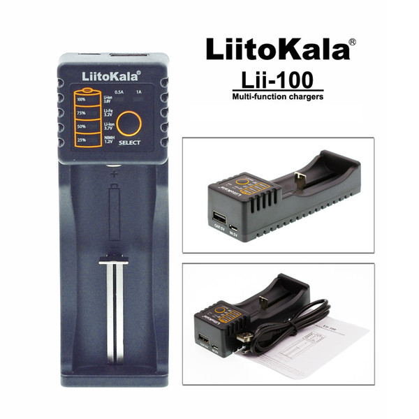 hot LiitoKala Li-ion NiMH Liepo4 USB Battery Charger for CREE T6 10440/17670/18490/16340 (RCR123)/14500/18350/18650 Rechargeable Battery