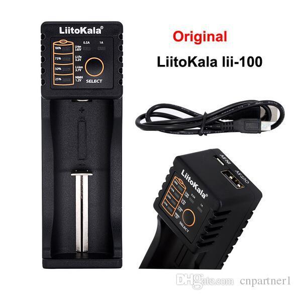 original LiitoKala Li-ion NiMH Liepo4 USB Battery Charger for T6 10440/17670/18490/16340 (RCR123)/14500/18350/18650 Rechargeable Battery