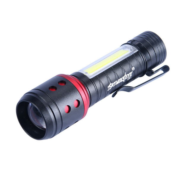 Skywolfeye New Pattern Flexible Mini- Cob Light Led Flashlight Outdoors More Function Flashlight