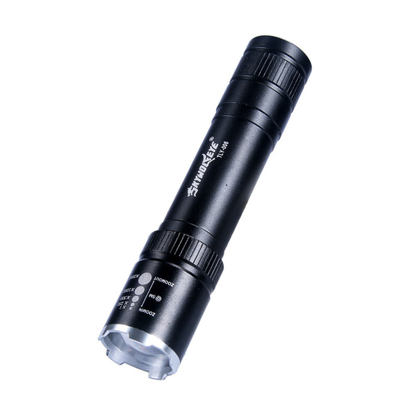 Skywolfeye Zoom Long Shots Led Light Outdoors Cycling Flashlight Customized More Function Flashlight