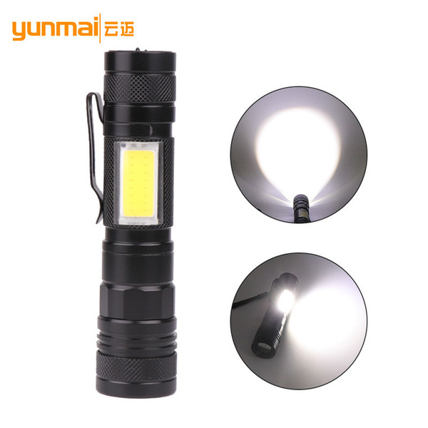 Cross Border New Pattern Cob Led Light Flashlight Zoom Usb Charge T6 Aluminium Alloy Outdoors Light Flashlight