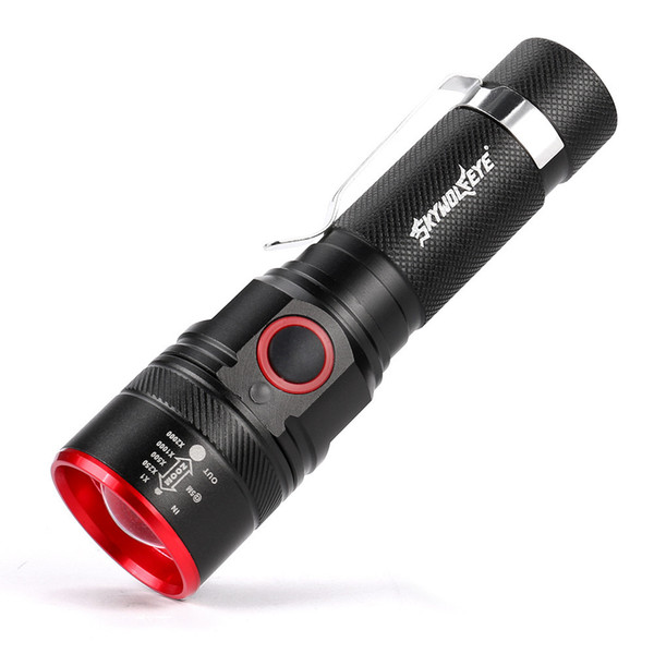 Cross-border Sirius Eye Skywolfeye T122 Aluminium Alloy Flexible Focusing Flashlight Usb Charge Portable Bring