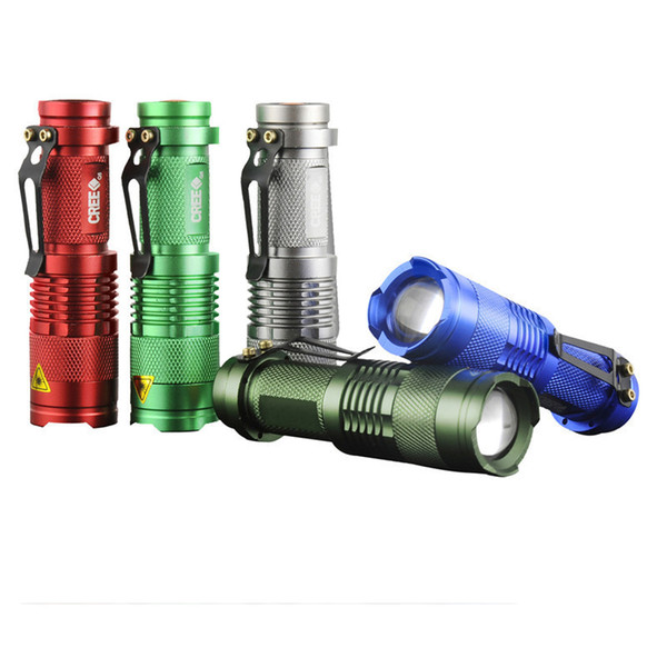 Sk68 Flashlight Xpe Led Mini- Zoom Flashlight Colour Led Light Flashlight