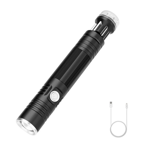 New Product T6 Light Mini- Tool Small Flashlight Usb Charge Bring Screw Driver More Function Flexible Zoom Flashlight