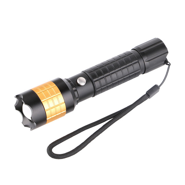 New Pattern Aluminium Alloy Rotating Dimming T6 Light Flashlight Outdoors Waterproof Lighting Searchlight Long Shots Charge Flashlight