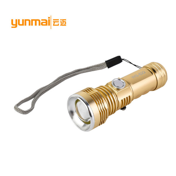 New Product Xpe Light Flashlight Mechanics Zoom Long Shots Three Stars Interface Usb Charge Flashlight