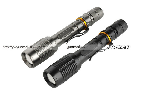 Bring Pen Insert Rattlesnake 2 Section 18650 T6 Light Flashlight Flexible Zoom Light Flashlight