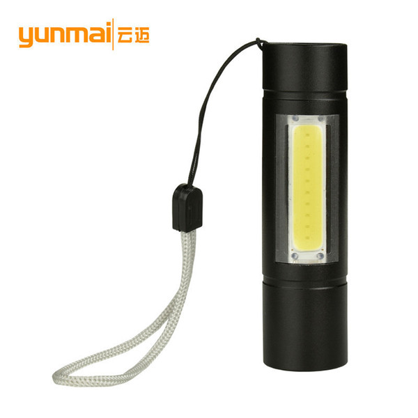 Cross Border For Xpe+cob Mini- Led Built-in Battery Portable Household Light Flashlight