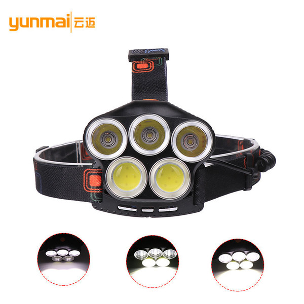 Cross Border For Xml T6+cob Led Light 5 Holder Dc Directly Full 2 Section 18650 Aluminium Alloy Go Fishing Lamp