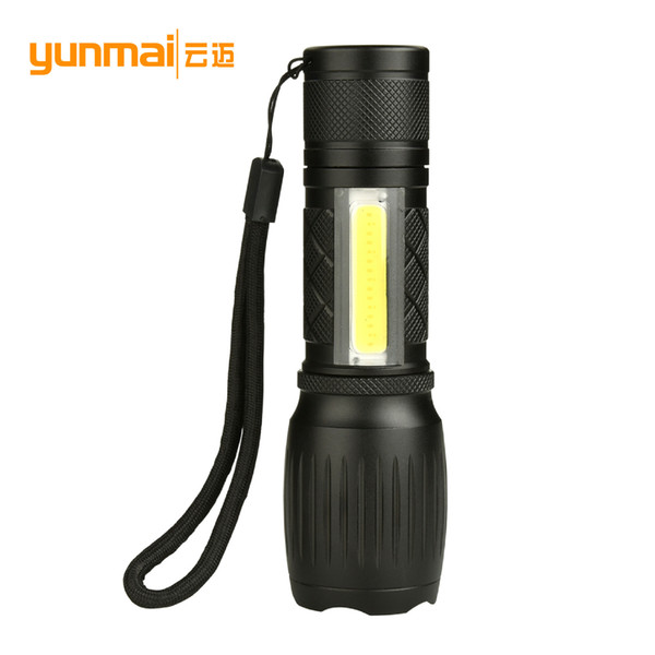 New Pattern T6+cob Light Flashlight Red White Light Zoom Flashlight Bring Magnet Flashlight Work Lamp