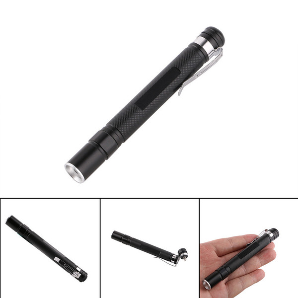 New Pattern Led Portable Mini- Light Flashlight Bring Pen Clip 2 Section 7 Number Small Flashlight Flexible Dimming Pen Lamp